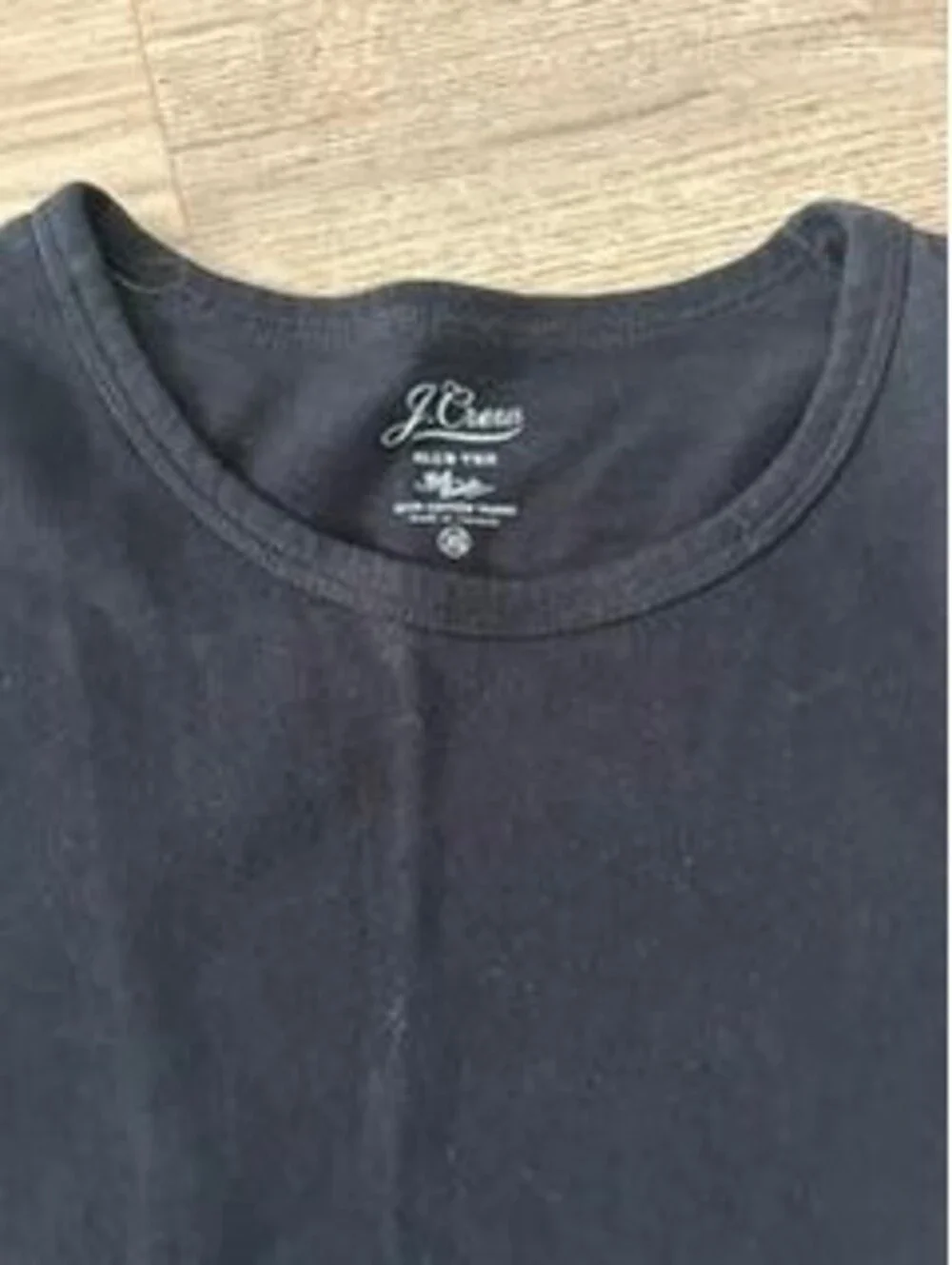 J.Crew Slim Tee Black Cotton T-Shirt Womens XS Short Sleeve Crew Neck